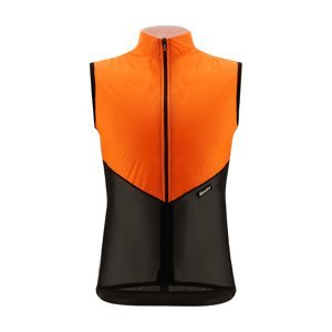 SANTINI Cyklistická vesta - REDUX LITE - oranžová/čierna L