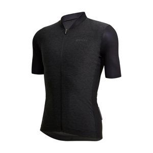SANTINI Cyklistický dres s krátkym rukávom - COLORE PURO - čierna L