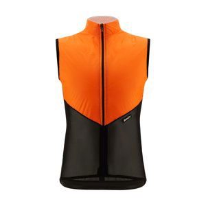 SANTINI Cyklistická vesta - REDUX LITE - oranžová/čierna 3XL