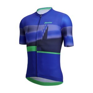 SANTINI Cyklistický dres s krátkym rukávom - MIRAGE - modrá 4XL