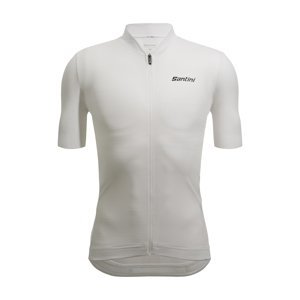 SANTINI Cyklistický dres s krátkym rukávom - COLORE PURO - biela XL