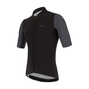 SANTINI Cyklistický dres s krátkym rukávom - REDUX VIGOR - čierna/šedá L