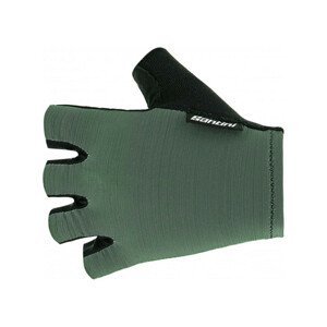 SANTINI Cyklistické rukavice krátkoprsté - CUBO - zelená S