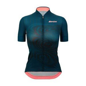 SANTINI Cyklistický dres s krátkym rukávom - DELTA VORTEX - modrá L