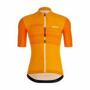 SANTINI Cyklistický dres s krátkym rukávom - SALLANCHES - oranžová