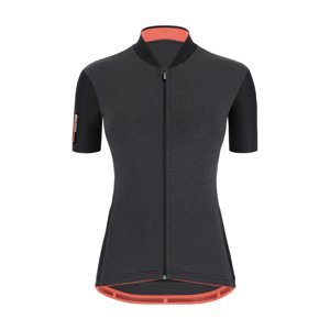 SANTINI Cyklistický dres s krátkym rukávom - COLORE - šedá/čierna