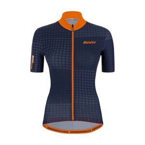 SANTINI Cyklistický dres s krátkym rukávom - TONO SFERA - modrá/oranžová M