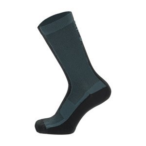 SANTINI Cyklistické ponožky klasické - PURO - zelená/čierna M-L