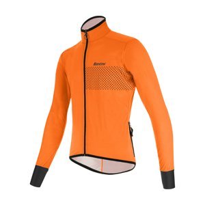 SANTINI Cyklistická vodeodolná pláštenka - GUARD NIMBUS - oranžová 2XL
