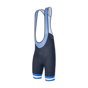 SANTINI Cyklistické nohavice krátke s trakmi - KARMA KINETIC - modrá