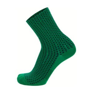 SANTINI Cyklistické ponožky klasické - SFERA - zelená/čierna M