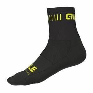ALÉ Cyklistické ponožky klasické - STRADA Q-SKIN  - žltá/čierna M