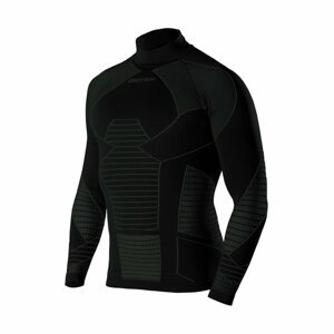 BIOTEX Cyklistické tričko s dlhým rukávom - ICEBREAK - čierna/šedá XS-S