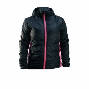 HAVEN Cyklistická zateplená bunda - THERMAL - čierna/ružová XL