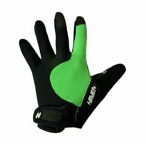 HAVEN Cyklistické rukavice dlhoprsté - KIOWA - čierna/zelená