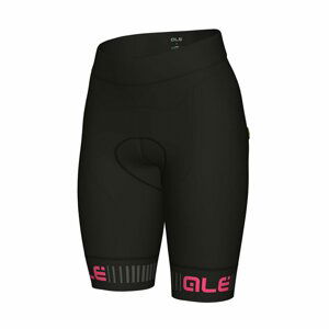 ALÉ Cyklistické nohavice krátke bez trakov - TRAGUARDO LADY  - čierna/ružová M
