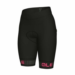 ALÉ Cyklistické nohavice krátke bez trakov - TRAGUARDO LADY  - čierna/ružová XL