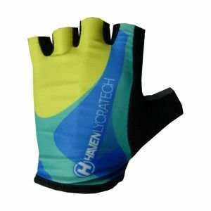 HAVEN Cyklistické rukavice krátkoprsté - LYCRATECH - modrá/zelená