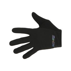 SANTINI Cyklistické rukavice dlhoprsté - MTB - čierna
