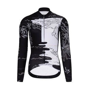 HOLOKOLO Cyklistický dres s dlhým rukávom zimný - VENTURE LADY WINTER - biela/čierna S