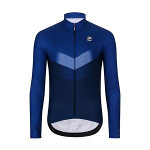 HOLOKOLO Cyklistický dres s dlhým rukávom zimný - ARROW WINTER - modrá S