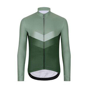 HOLOKOLO Cyklistický dres s dlhým rukávom zimný - ARROW WINTER - zelená L