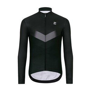 HOLOKOLO Cyklistický dres s dlhým rukávom zimný - ARROW WINTER - šedá/čierna M