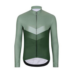 HOLOKOLO Cyklistický dres s dlhým rukávom zimný - ARROW WINTER - zelená 6XL