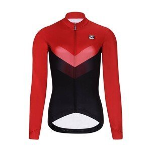 HOLOKOLO Cyklistický dres s dlhým rukávom zimný - ARROW LADY WINTER - červená/čierna XL