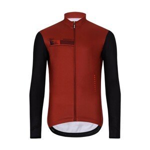 HOLOKOLO Cyklistický dres s dlhým rukávom zimný - VIBES WINTER - červená/čierna M