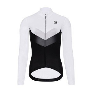 HOLOKOLO Cyklistický dres s dlhým rukávom zimný - ARROW LADY WINTER - biela/čierna XL