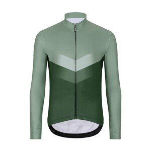 HOLOKOLO Cyklistický dres s dlhým rukávom zimný - ARROW WINTER - zelená XS
