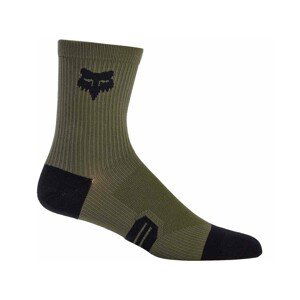 FOX Cyklistické ponožky klasické - 6" RANGER - hnedá/čierna L-XL