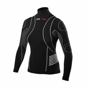 BIOTEX Cyklistické tričko s dlhým rukávom - TURTLENECK LADY - čierna L-XL