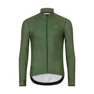 HOLOKOLO Cyklistický dres s dlhým rukávom zimný - PHANTOM WINTER - zelená 4XL