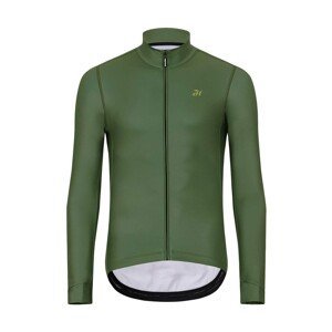 HOLOKOLO Cyklistický dres s dlhým rukávom zimný - PHANTOM WINTER - zelená 5XL