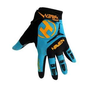 HAVEN Cyklistické rukavice dlhoprsté - DEMO LONG - modrá/oranžová XL