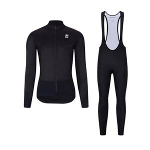 HOLOKOLO Cyklistická zimná bunda a nohavice - CLASSIC LADY - čierna