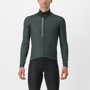 CASTELLI Cyklistický dres s dlhým rukávom zimný - ENTRATA THERMAL - zelená 3XL