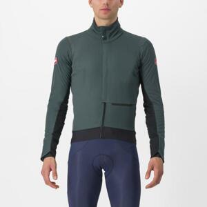 CASTELLI Cyklistická zateplená bunda - ALPHA DOPPIO RoS - zelená 2XL