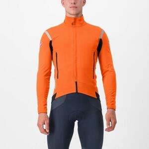 CASTELLI Cyklistická zateplená bunda - PERFETTO RoS 2 - oranžová 2XL