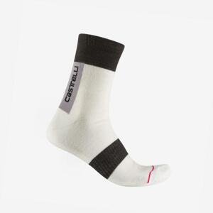 CASTELLI Cyklistické ponožky klasické - VELOCISSIMA THERMAL - biela L-XL