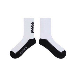 HOLOKOLO Cyklistické ponožky klasické - LINEAL - čierna/biela UNI