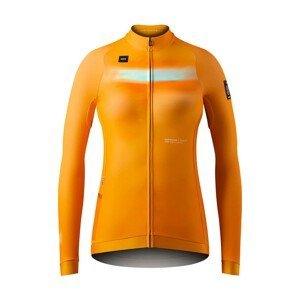GOBIK Cyklistický dres s dlhým rukávom zimný - HYDER LADY - oranžová M
