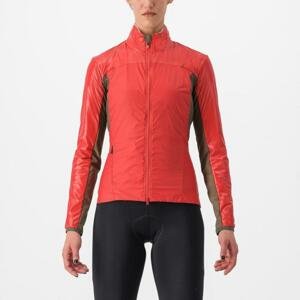 CASTELLI Cyklistická zateplená bunda - UNLIMITED W PUFFY 2 - červená L