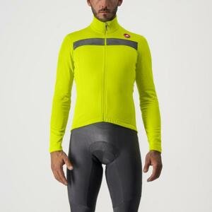 CASTELLI Cyklistický dres s dlhým rukávom zimný - PURO 3 - žltá