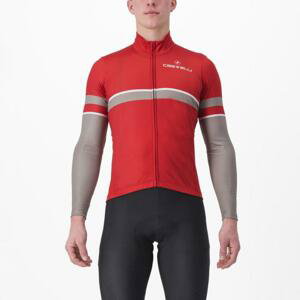 CASTELLI Cyklistický dres s dlhým rukávom zimný - RETTA - červená XL