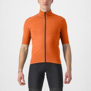 CASTELLI Cyklistický dres s krátkym rukávom - PERFETTO RoS 2 WIND - oranžová