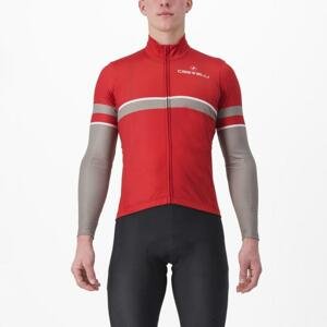 CASTELLI Cyklistický dres s dlhým rukávom zimný - RETTA - červená L