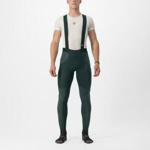 CASTELLI Cyklistické nohavice dlhé s trakmi - SORPASSO RoS - zelená M